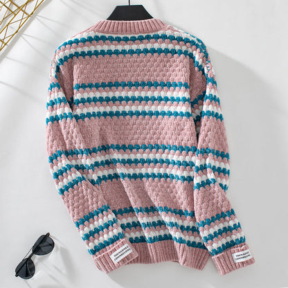 Maglione casual a righe