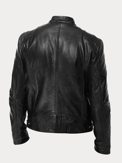 Giacca di pelle casual da uomo