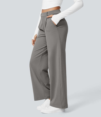Pantaloni svasati ColaTek Air™ con cintura alta e tasche laterali con zip