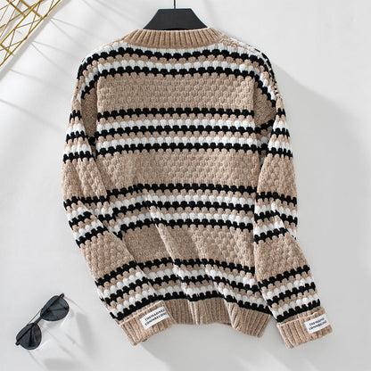 Maglione casual a righe