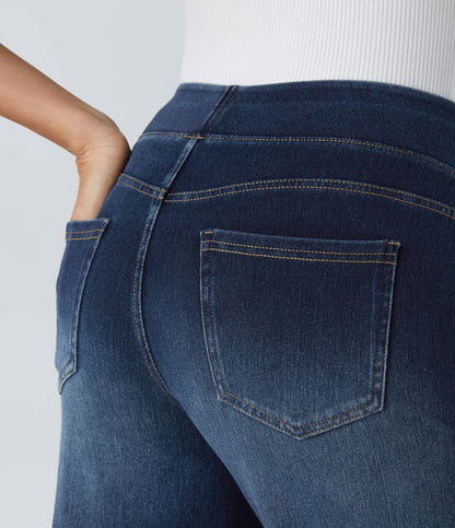 ColaFlex™ Jeans casual con vita alta, tasche multiple e gamba larga